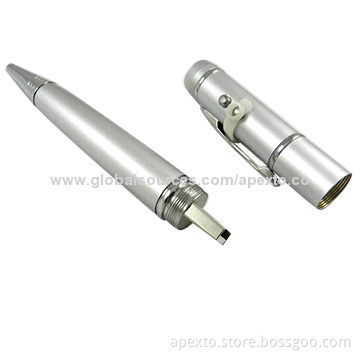 Pen Shaped USB Flash Drives, Customized Packaging Types/Logos Accepted, 256MB to 32GB